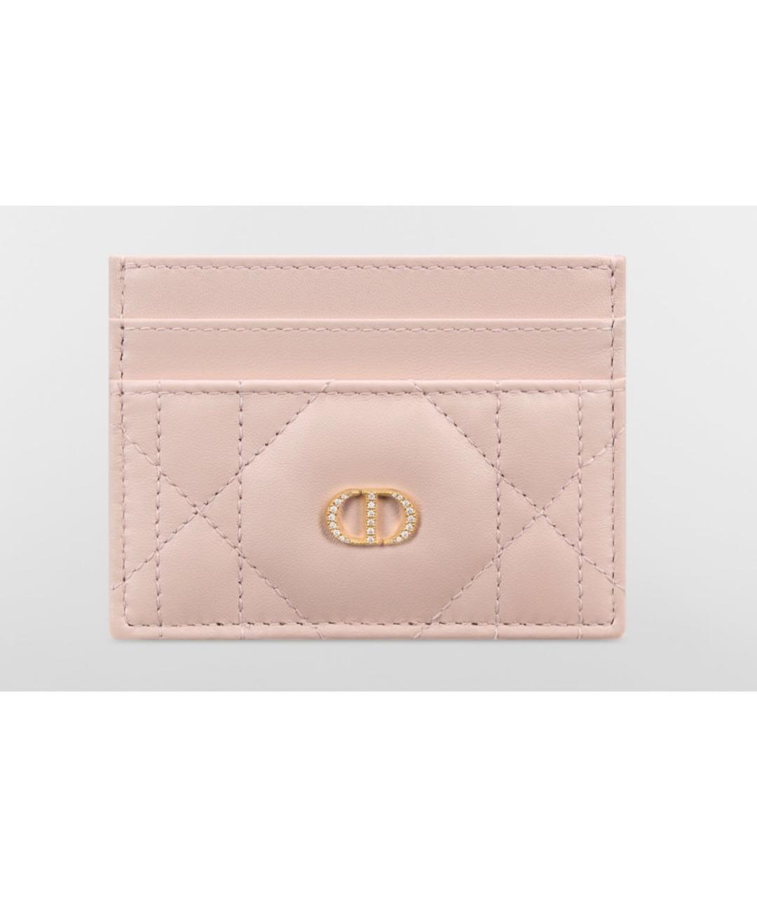 CHRISTIAN DIOR Розовый кожаный кардхолдер, фото 8