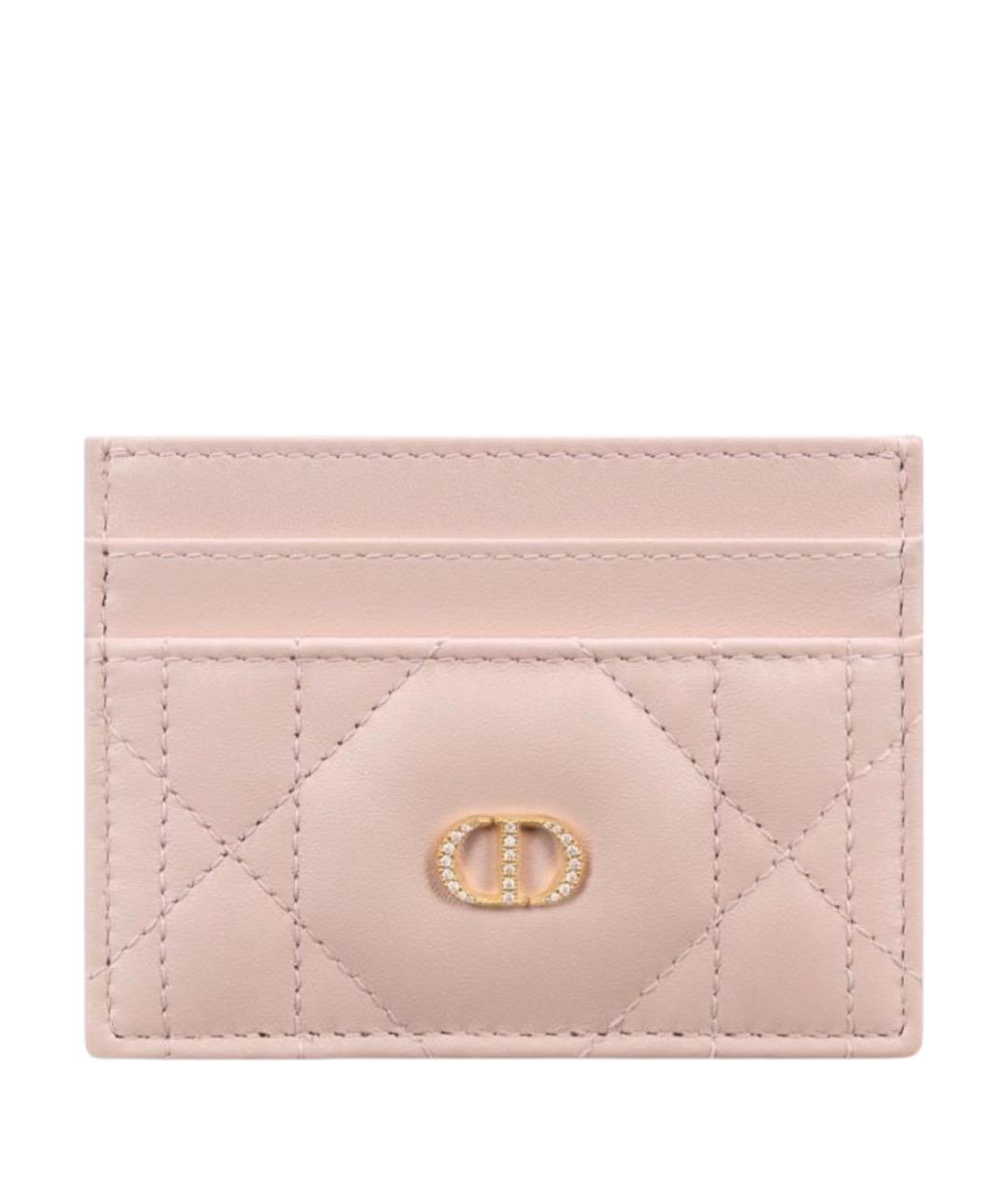 CHRISTIAN DIOR Розовый кожаный кардхолдер, фото 1