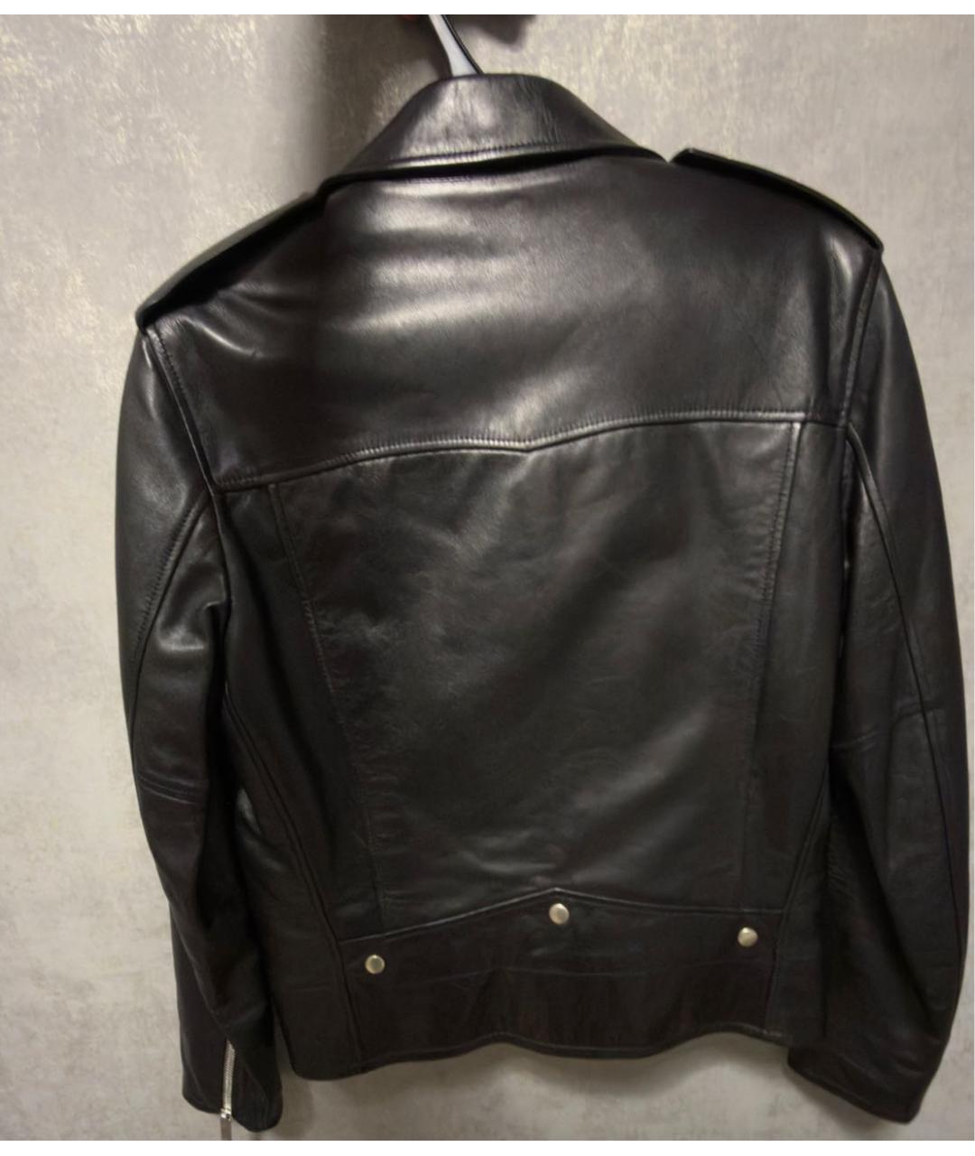 SAINT LAURENT Черная кожаная куртка, фото 2