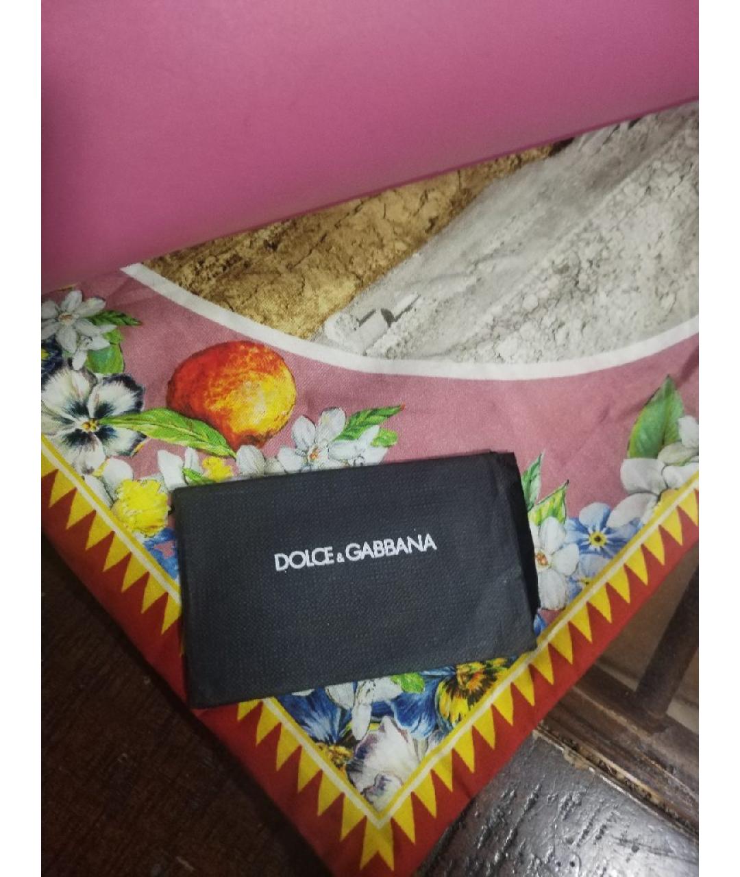 DOLCE&GABBANA Розовая кожаная сумка через плечо, фото 8