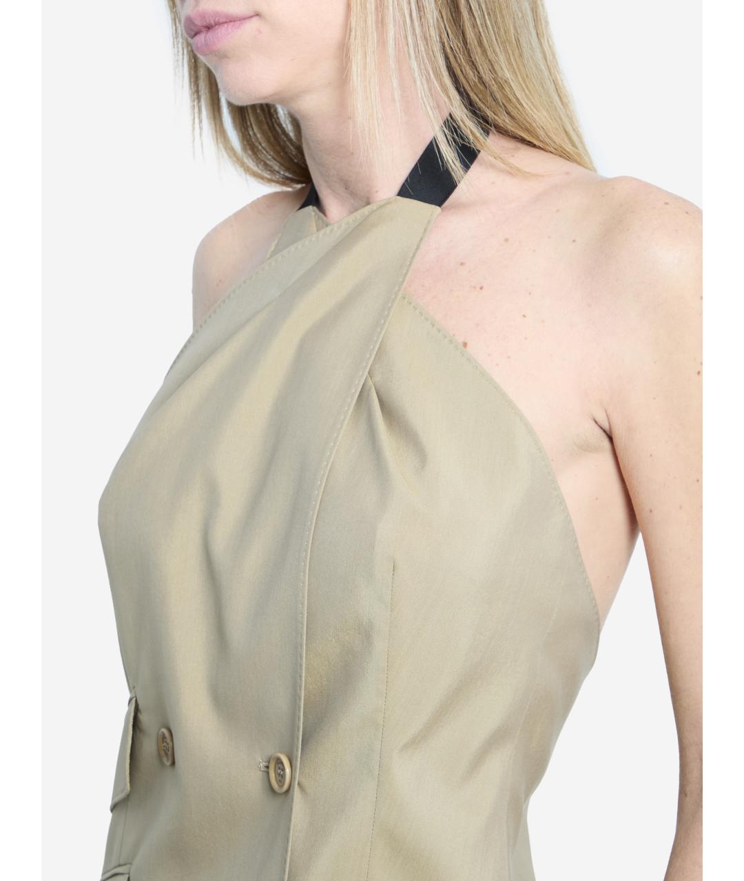 MAX MARA Бежевая шерстяная майка, фото 3