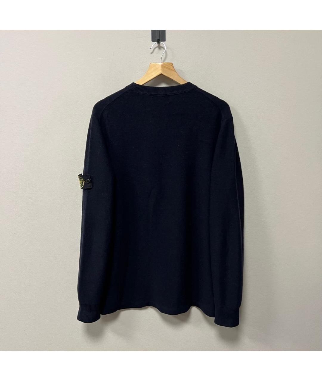 STONE ISLAND Темно-синий джемпер / свитер, фото 3