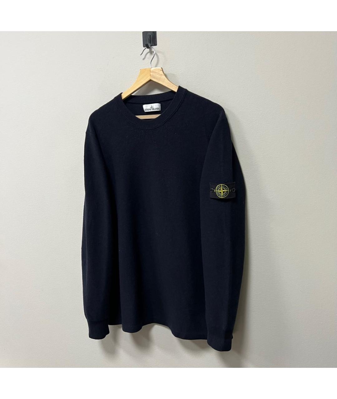 STONE ISLAND Темно-синий джемпер / свитер, фото 2