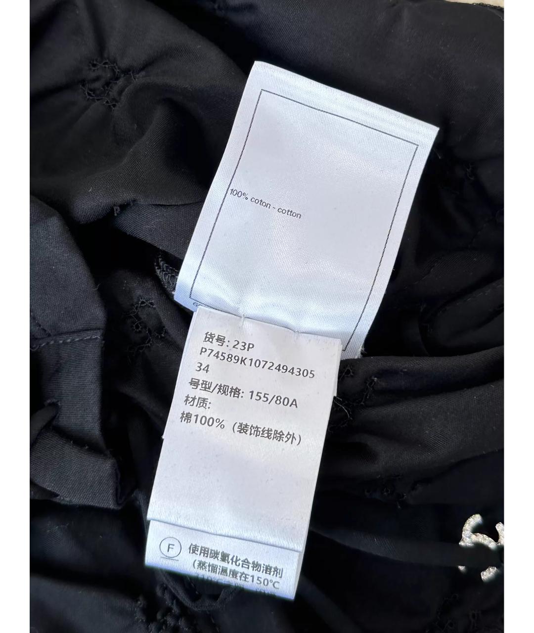 CHANEL Черная хлопковая футболка, фото 7