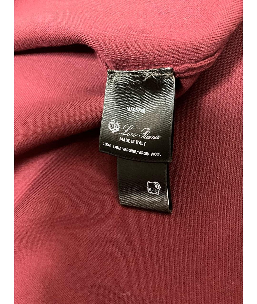 LORO PIANA Красная шерстяная классическая рубашка, фото 5