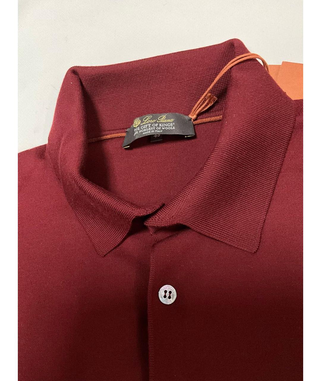 LORO PIANA Красная шерстяная классическая рубашка, фото 3