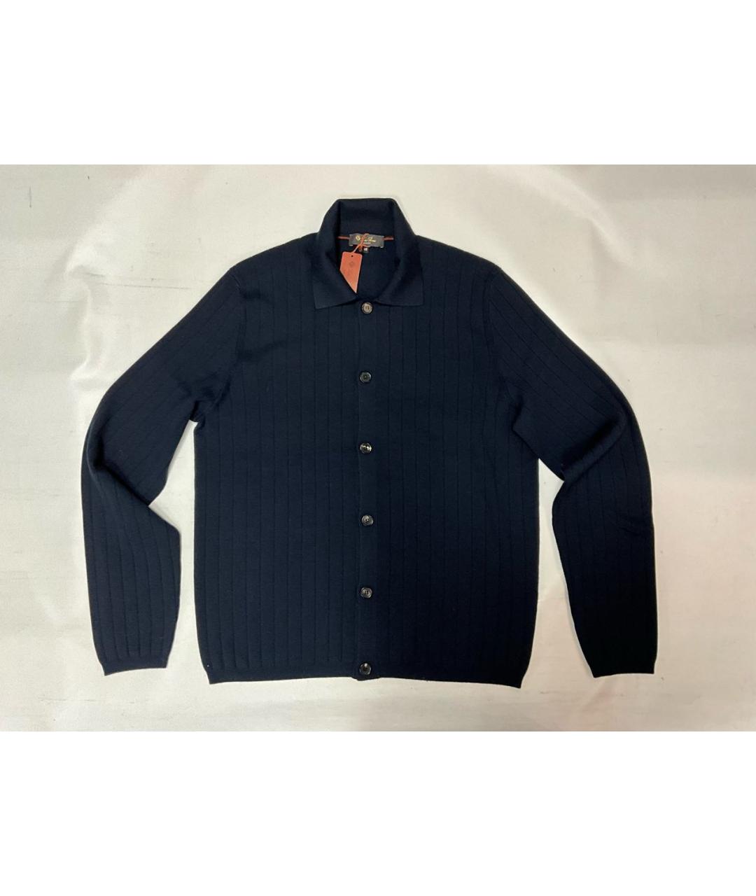 LORO PIANA Синяя шерстяная классическая рубашка, фото 6