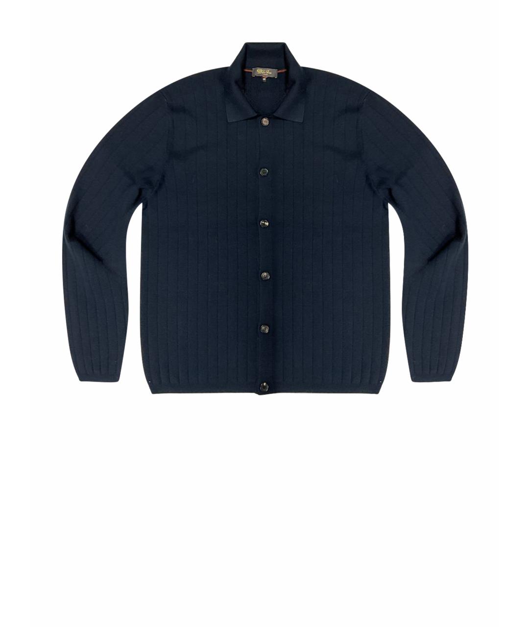 LORO PIANA Синяя шерстяная классическая рубашка, фото 1