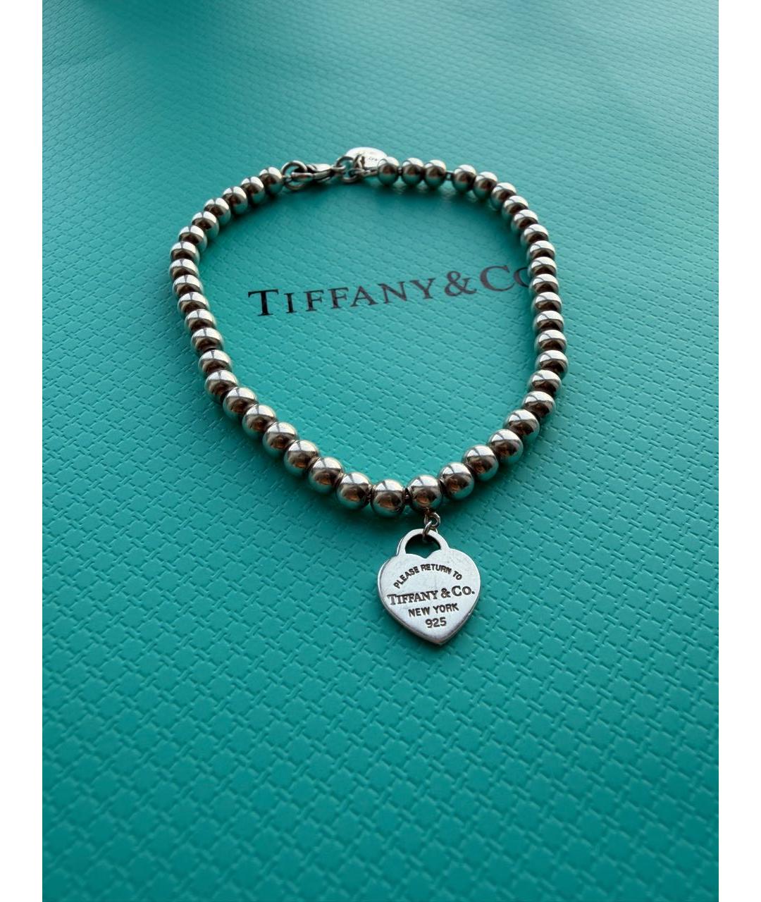TIFFANY&CO Бирюзовый серебряный браслет, фото 5
