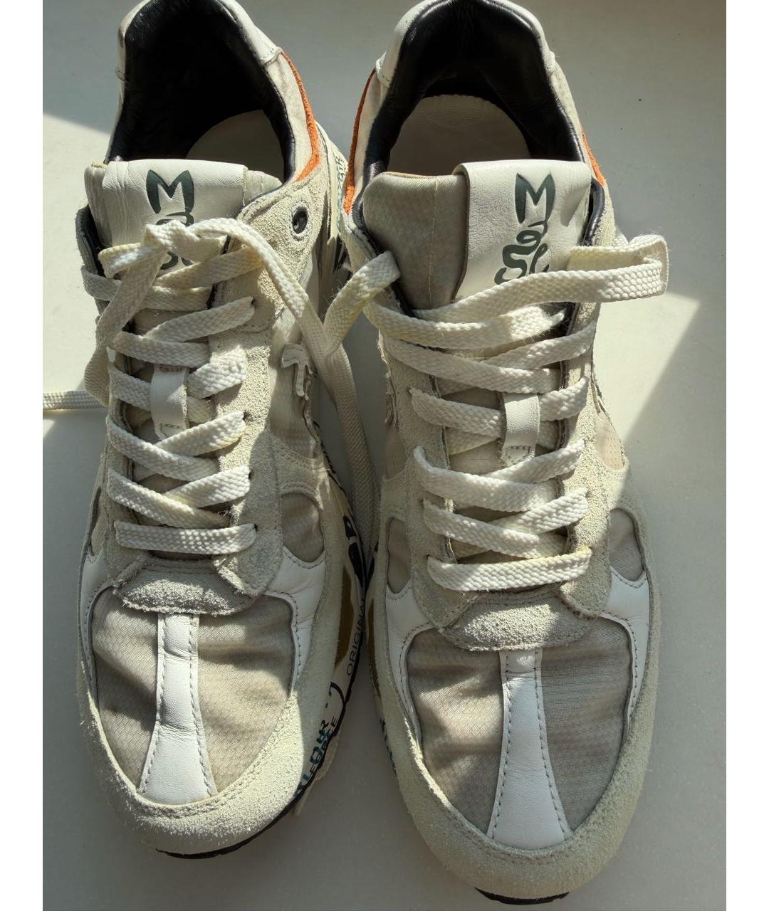 PREMIATA Белые текстильные низкие кроссовки / кеды, фото 3