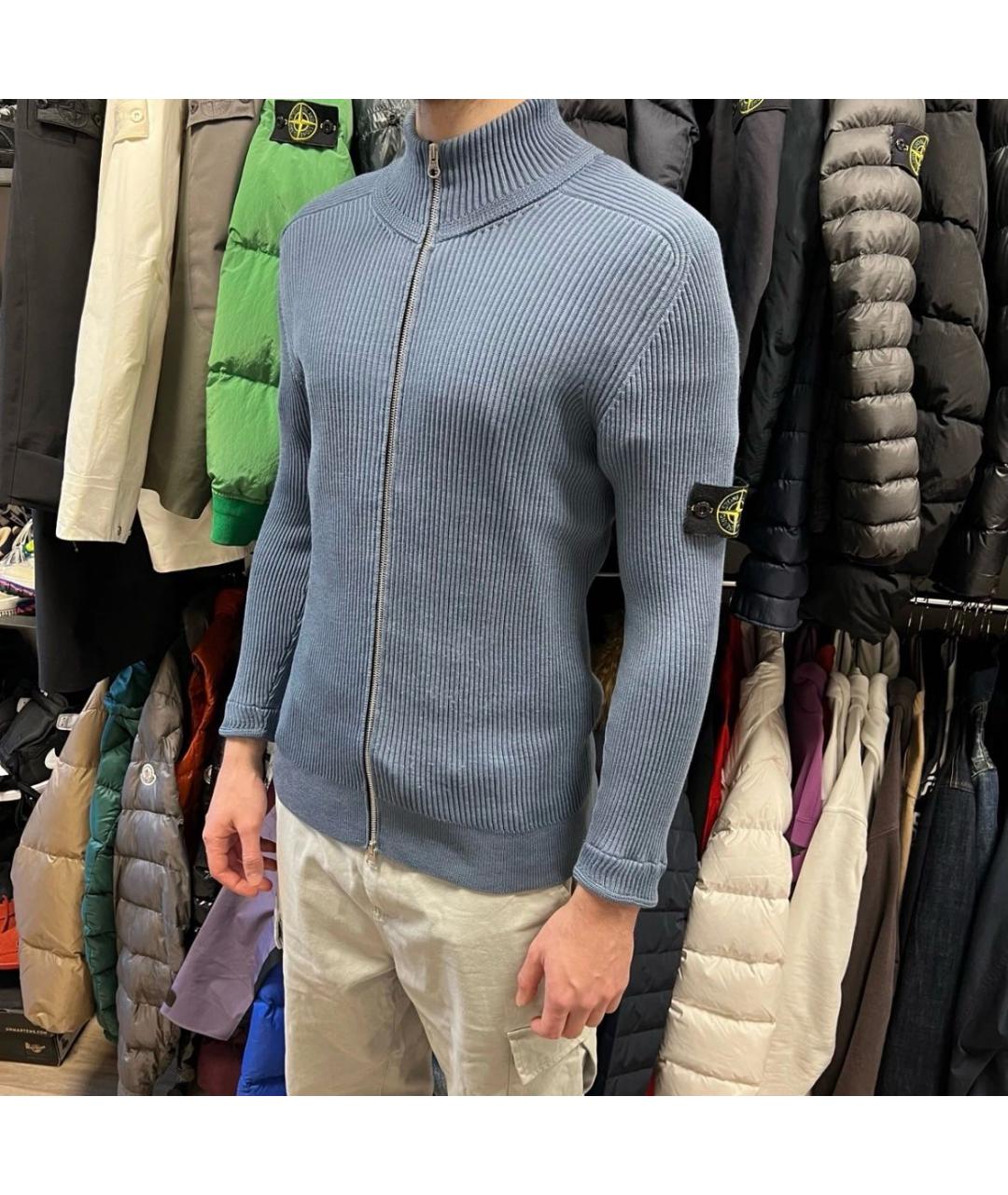 STONE ISLAND Голубой кардиган, фото 6