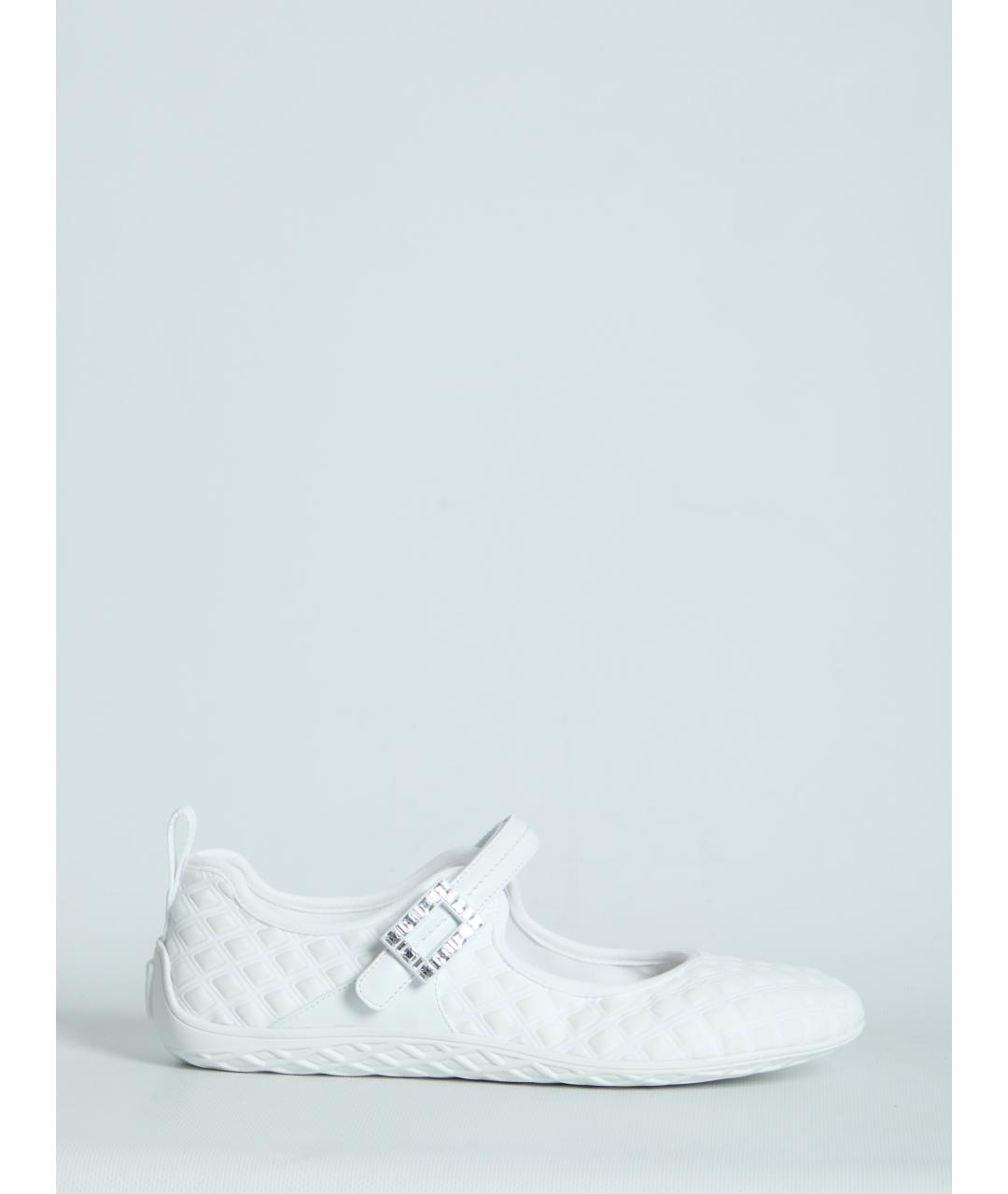 ROGER VIVIER Белые текстильные балетки, фото 6