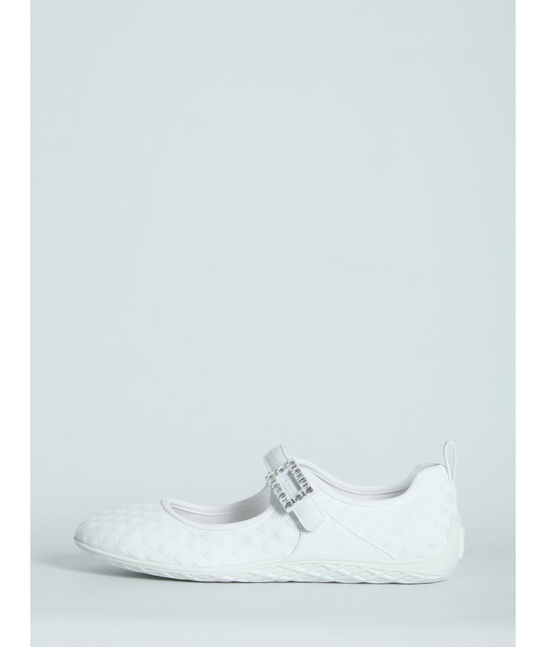 ROGER VIVIER Белые текстильные балетки, фото 4