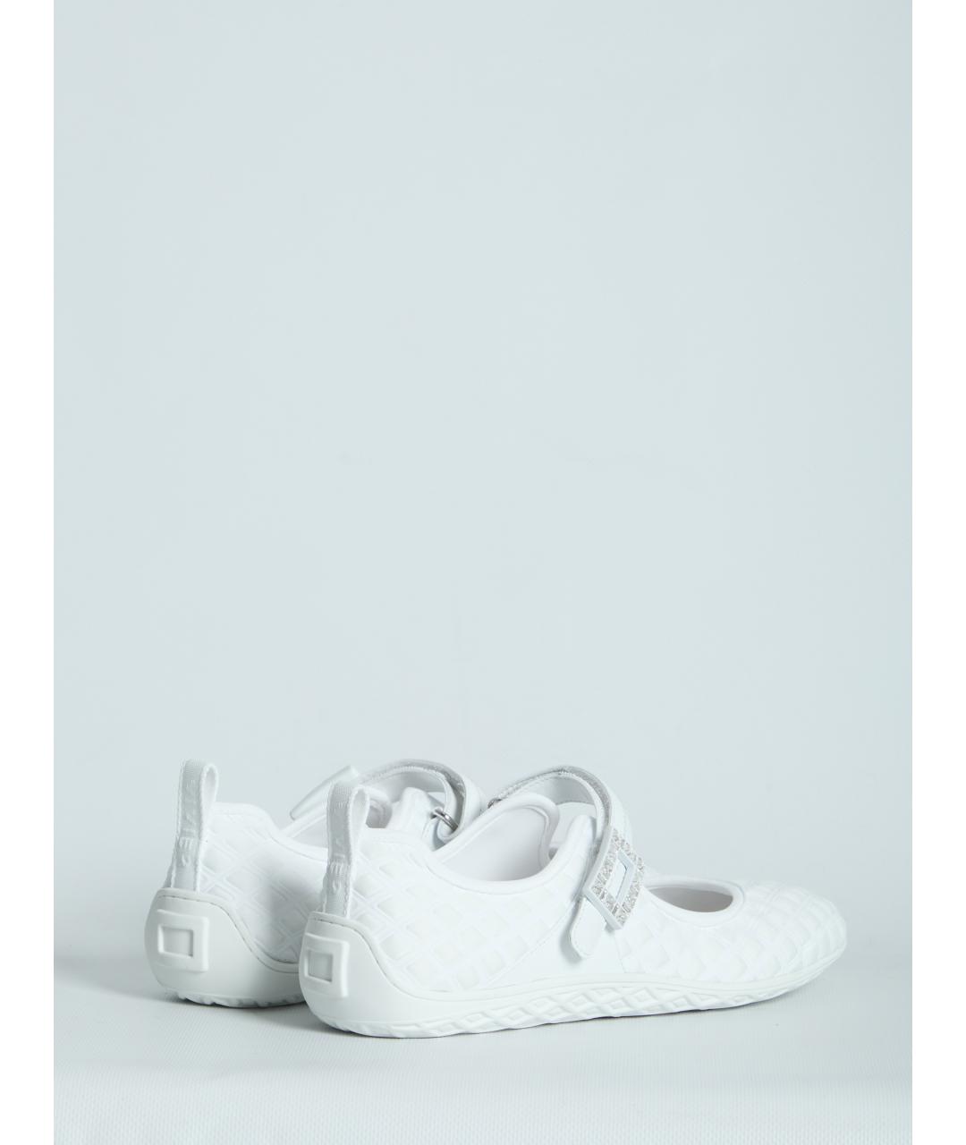 ROGER VIVIER Белые текстильные балетки, фото 3