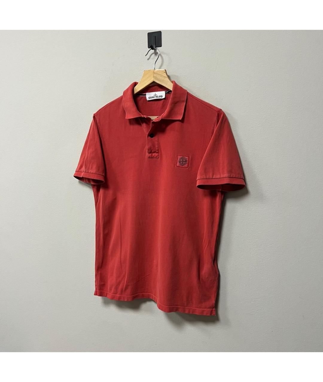 STONE ISLAND Красное поло с длинным рукавом, фото 2
