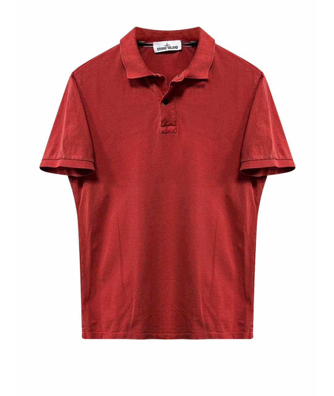 STONE ISLAND Красное поло с длинным рукавом, фото 1
