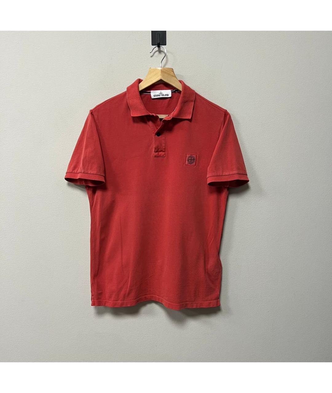STONE ISLAND Красное поло с длинным рукавом, фото 6