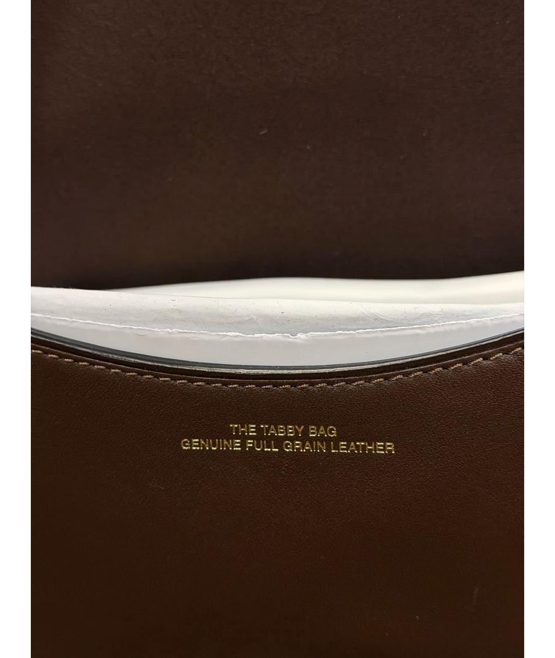 COACH Коричневая кожаная сумка с короткими ручками, фото 6