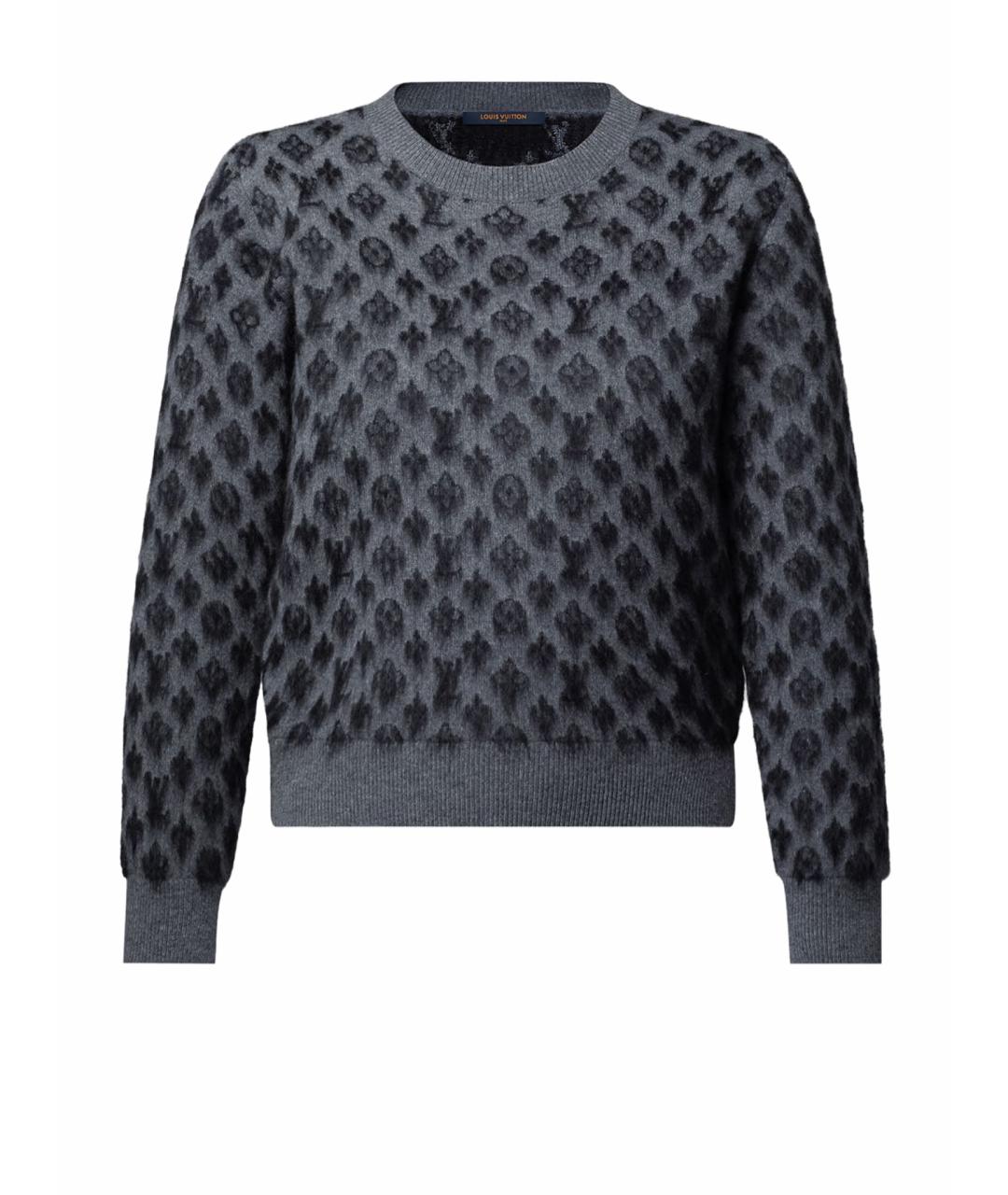 LOUIS VUITTON Серый шерстяной джемпер / свитер, фото 7