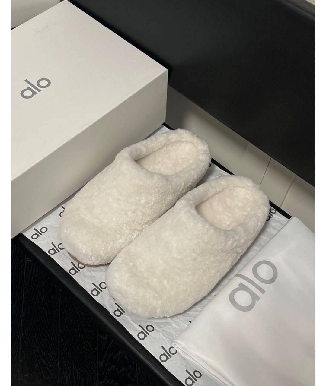 ALO YOGA Белые сабо, фото 3