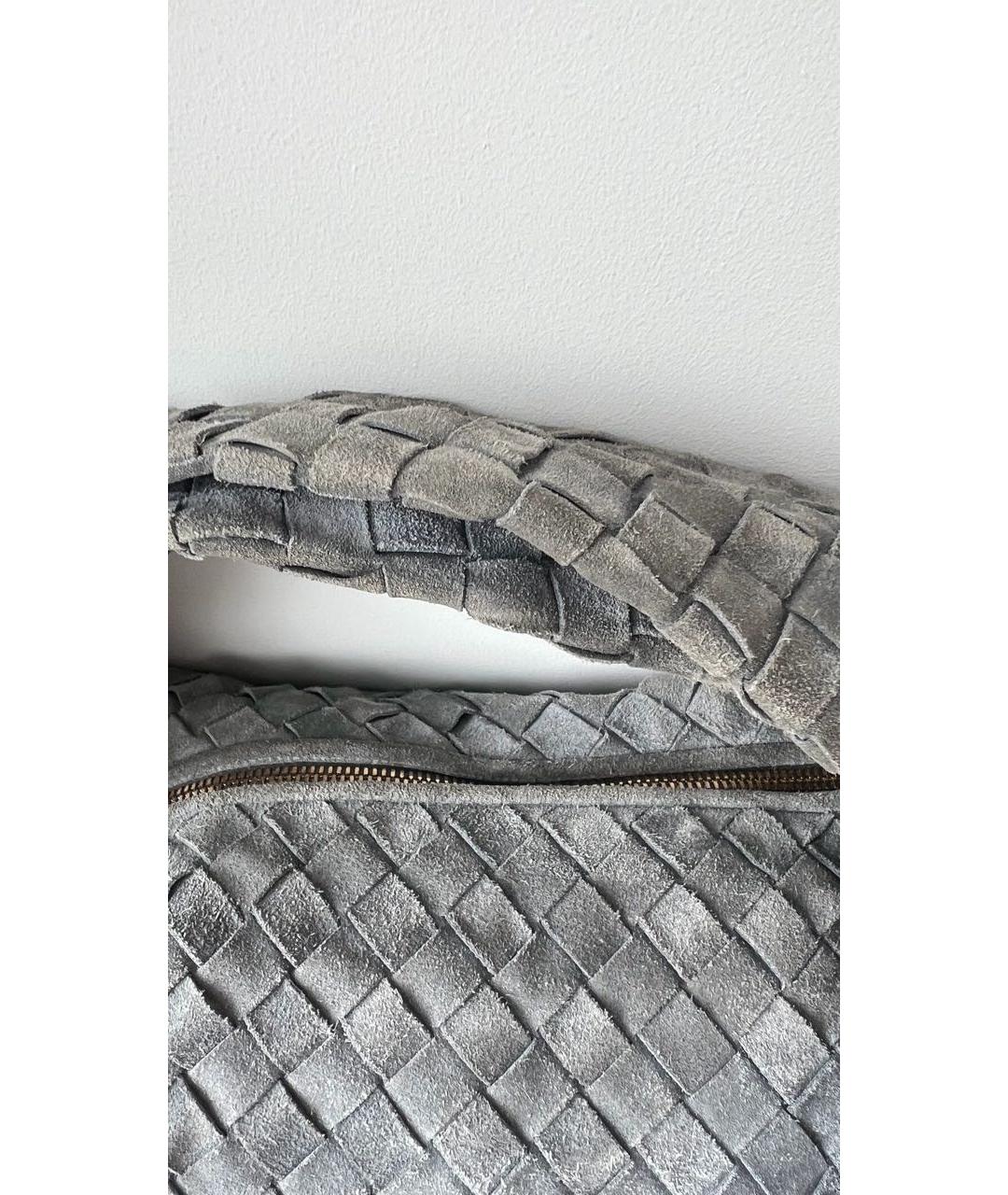 BOTTEGA VENETA Антрацитовая замшевая сумка с короткими ручками, фото 3