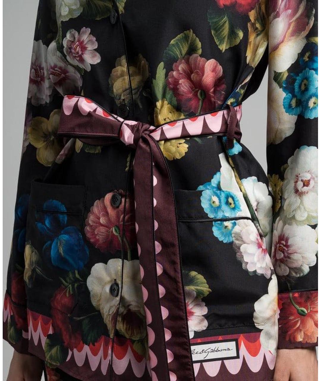 DOLCE&GABBANA Мульти шелковый костюм с брюками, фото 4