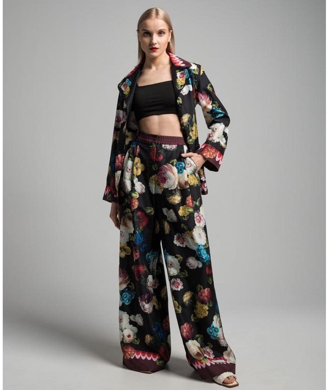 DOLCE&GABBANA Мульти шелковый костюм с брюками, фото 7