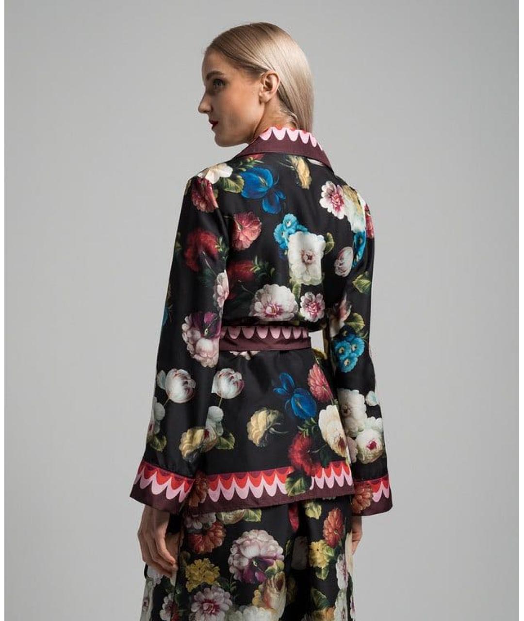 DOLCE&GABBANA Мульти шелковый костюм с брюками, фото 8