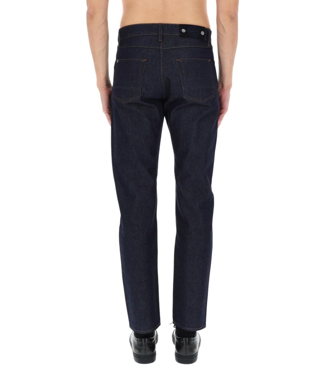 STONE ISLAND Синие хлопковые повседневные брюки, фото 5