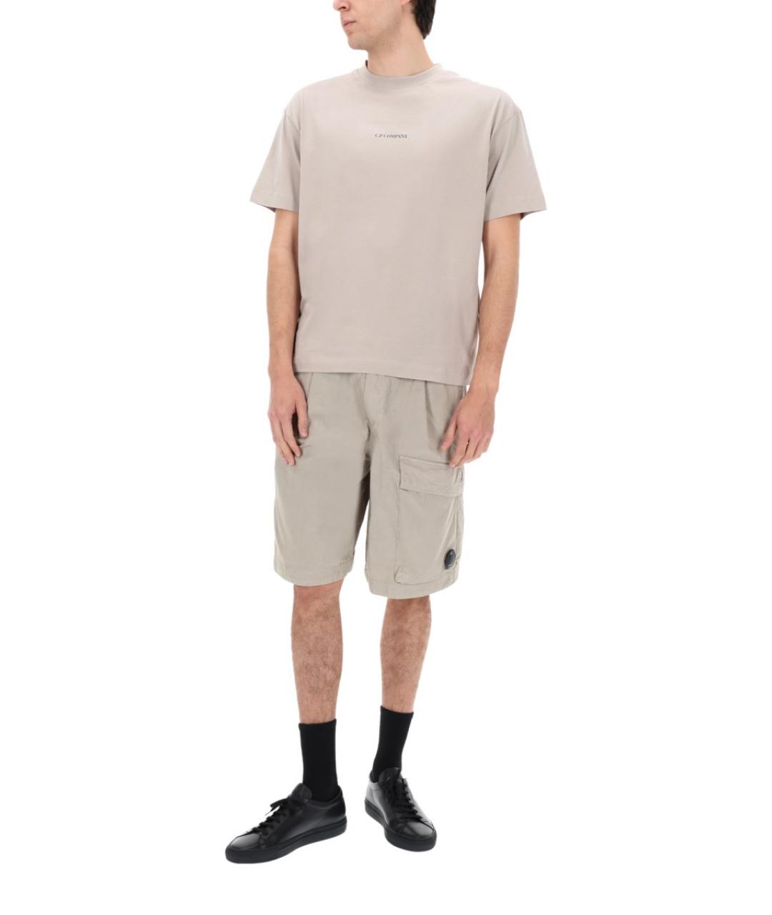 CP COMPANY Серые хлопковые шорты, фото 3