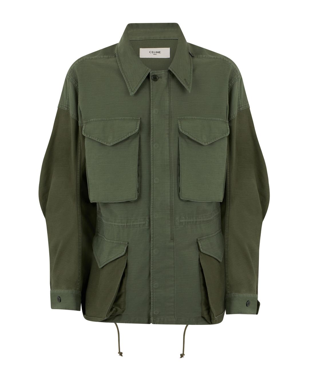 CELINE Зеленая хлопковая парка, фото 1