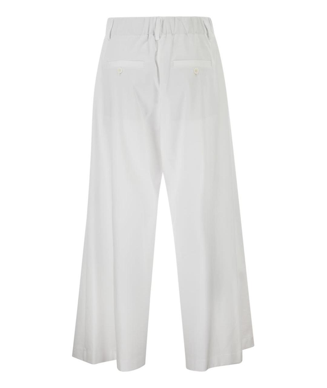BRUNELLO CUCINELLI Белые хлопковые прямые брюки, фото 2