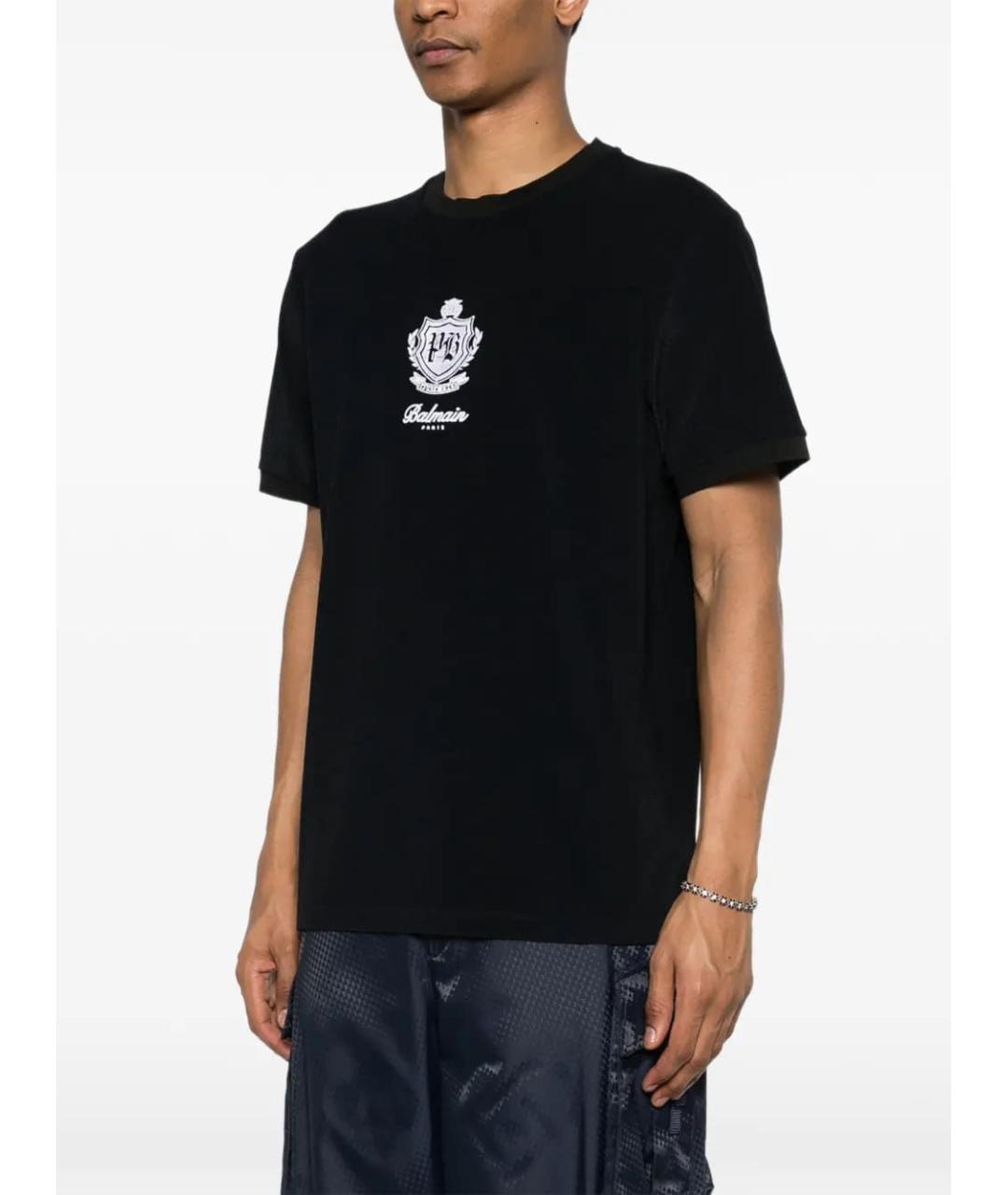 BALMAIN Черная футболка, фото 2