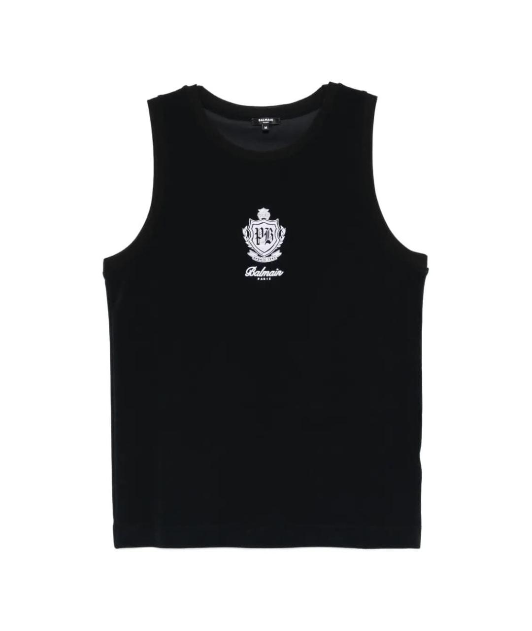 BALMAIN Черная майка, фото 1