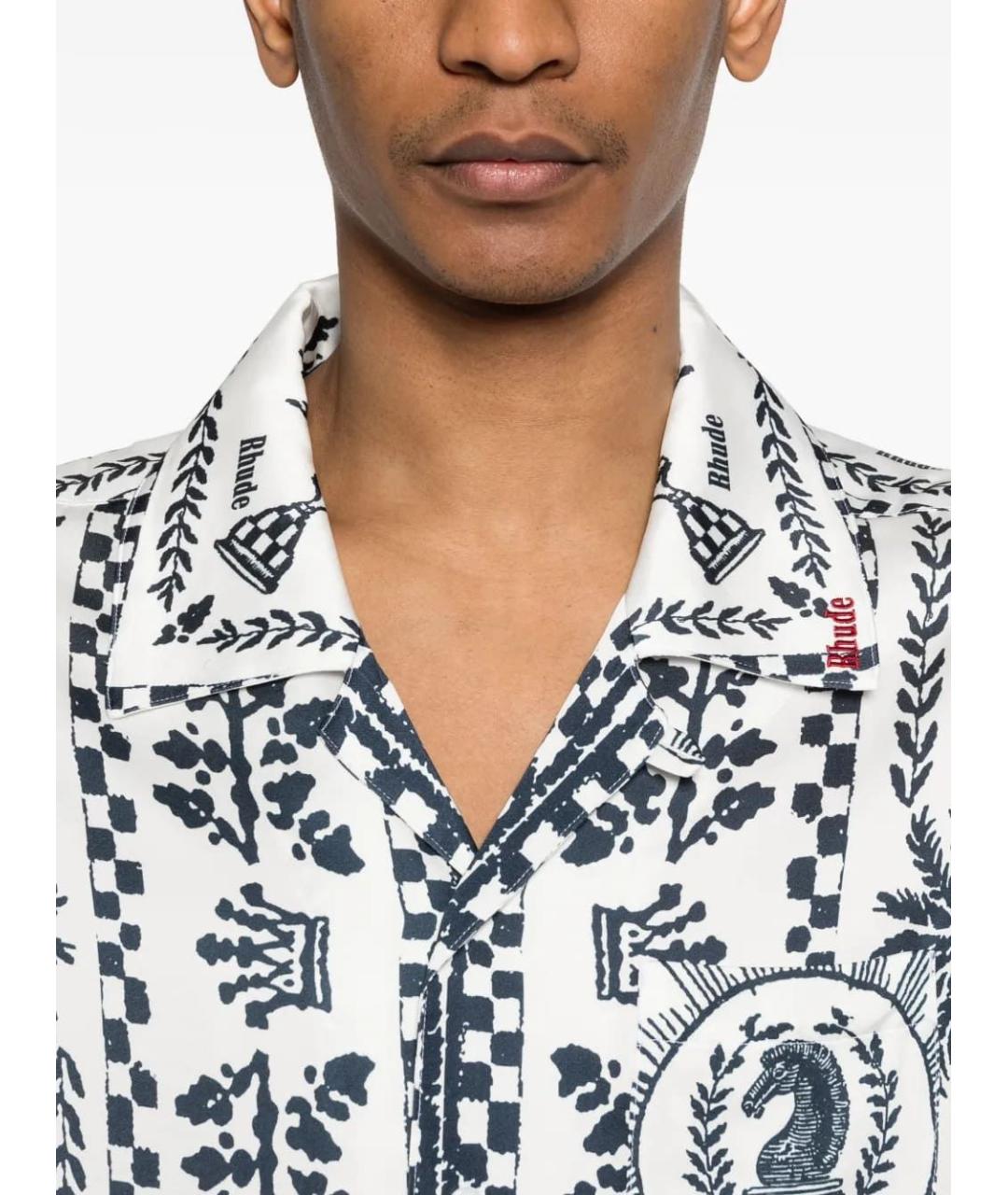 RHUDE Белая кэжуал рубашка, фото 4