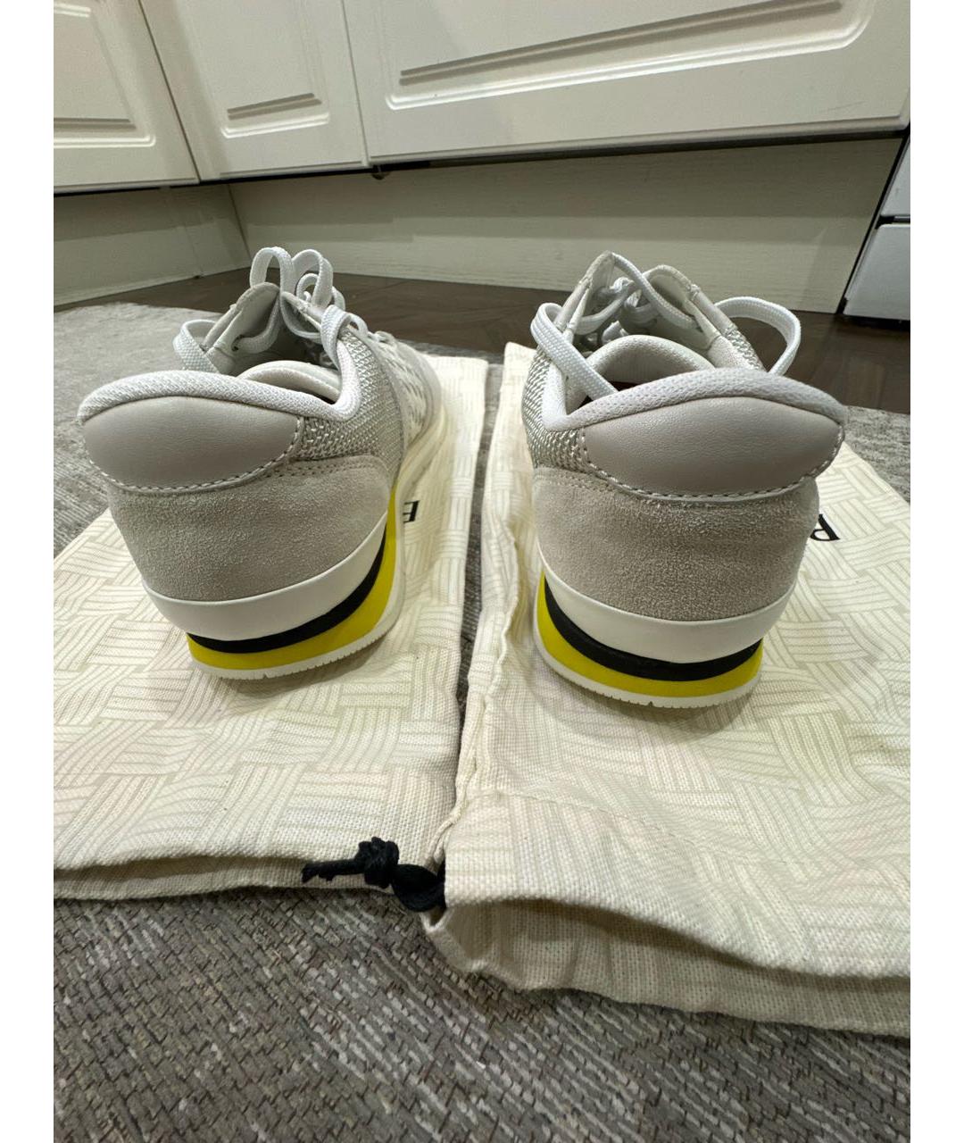 BOTTEGA VENETA Белые низкие кроссовки / кеды, фото 4