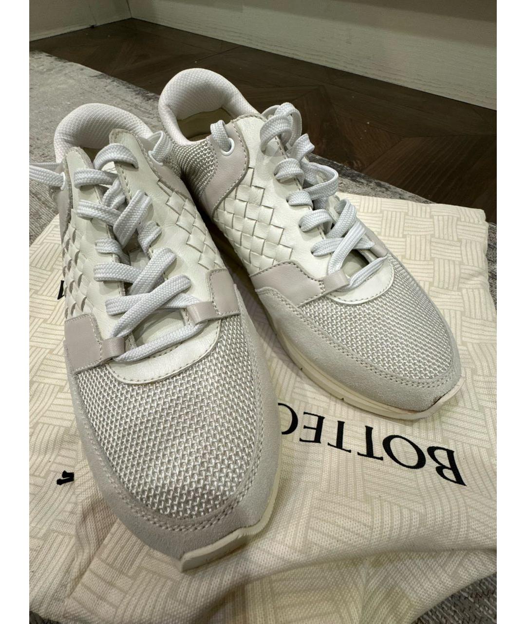 BOTTEGA VENETA Белые низкие кроссовки / кеды, фото 7