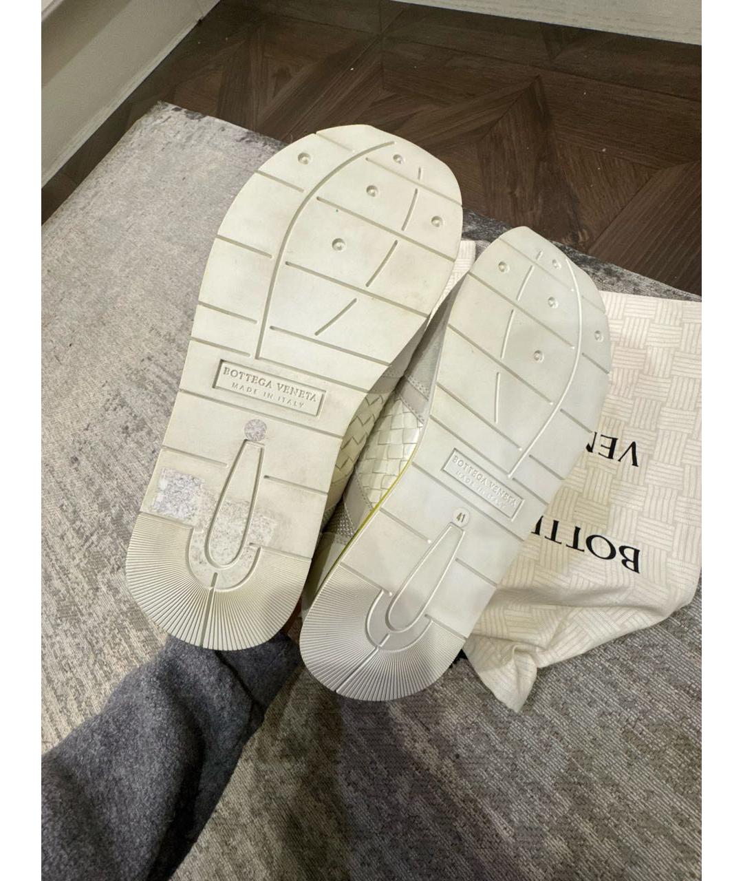 BOTTEGA VENETA Белые низкие кроссовки / кеды, фото 5