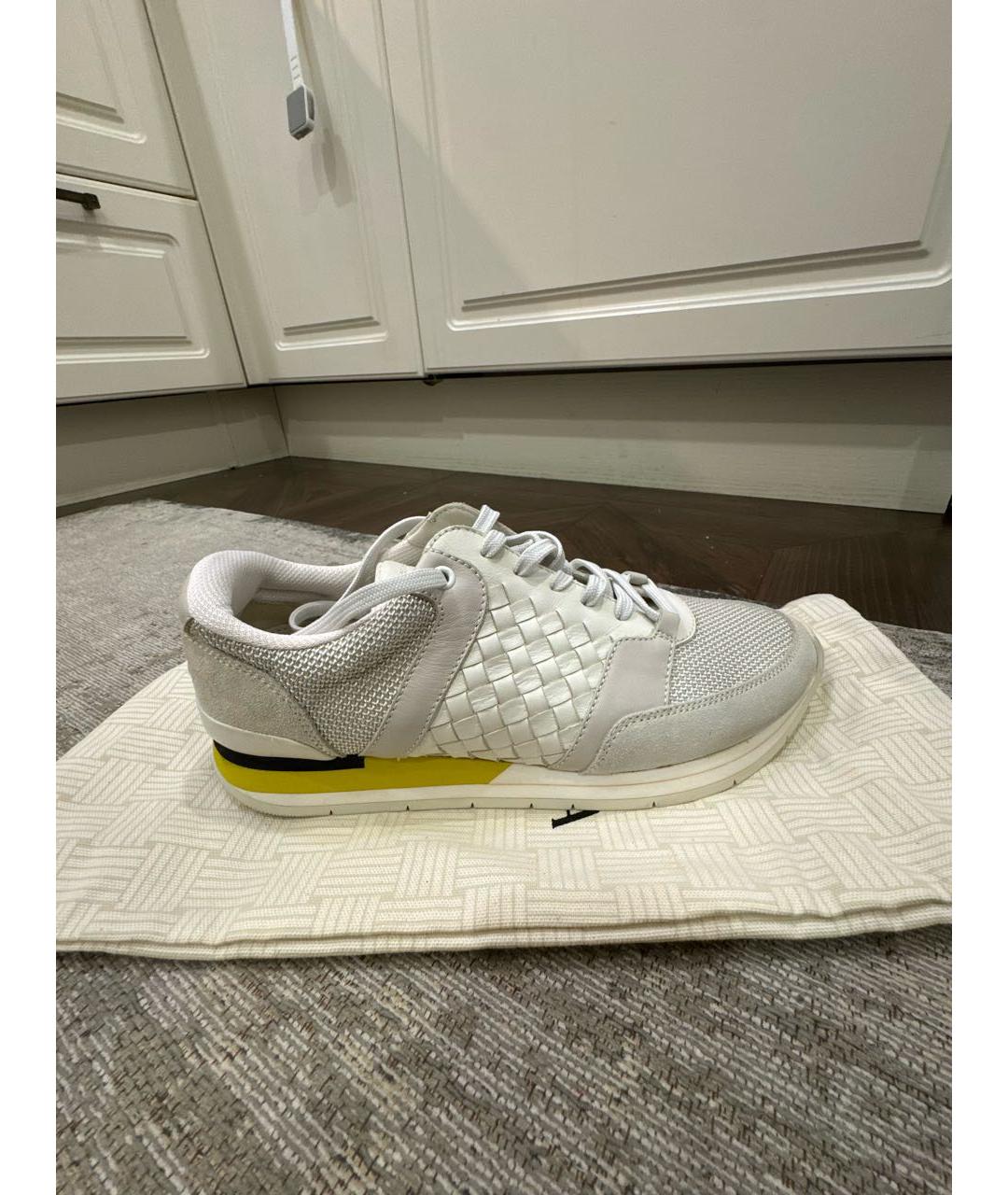 BOTTEGA VENETA Белые низкие кроссовки / кеды, фото 8