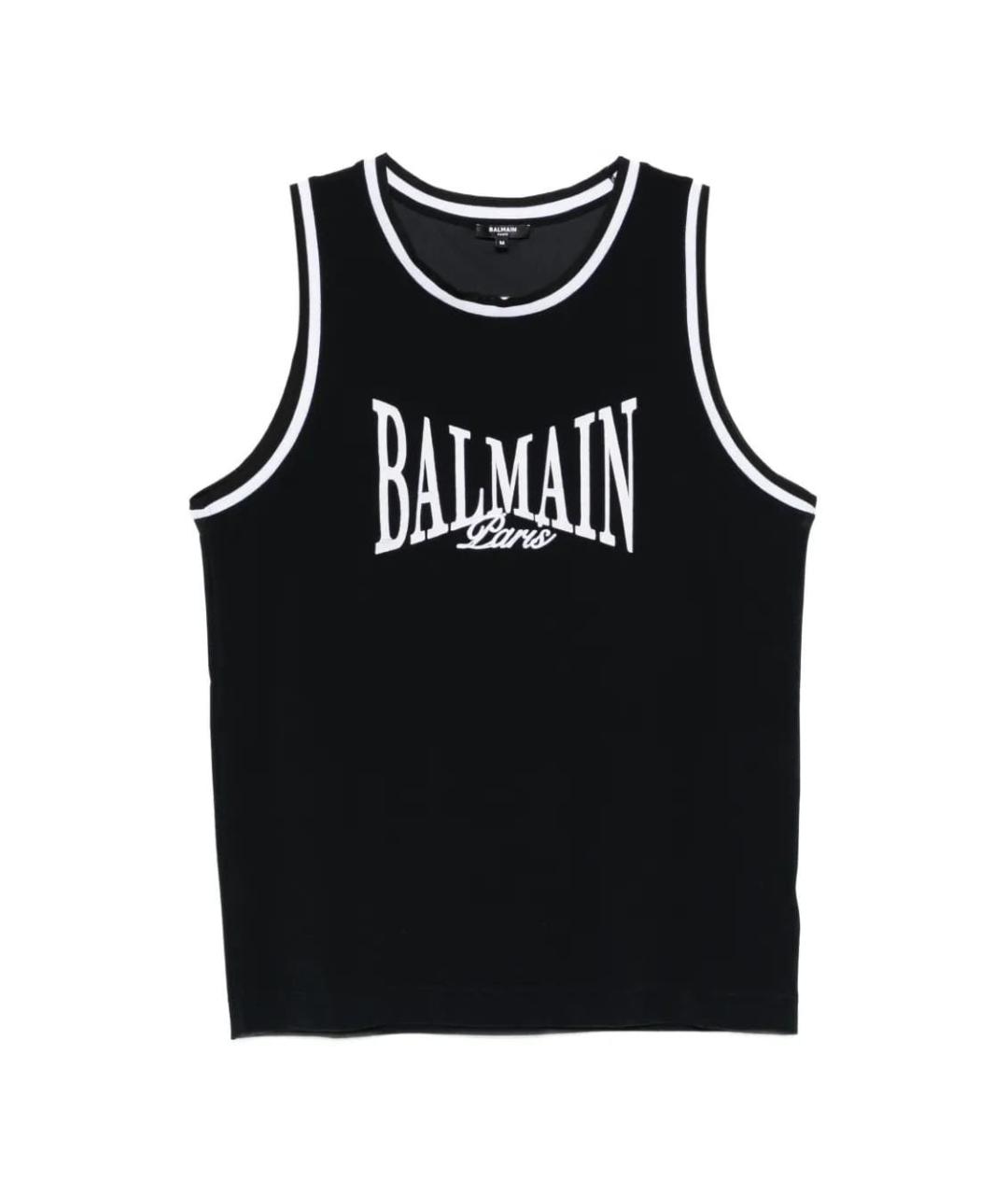 BALMAIN Черная майка, фото 1