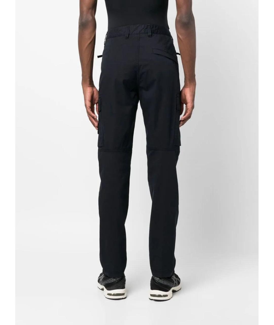 STONE ISLAND Синие хлопковые повседневные брюки, фото 3