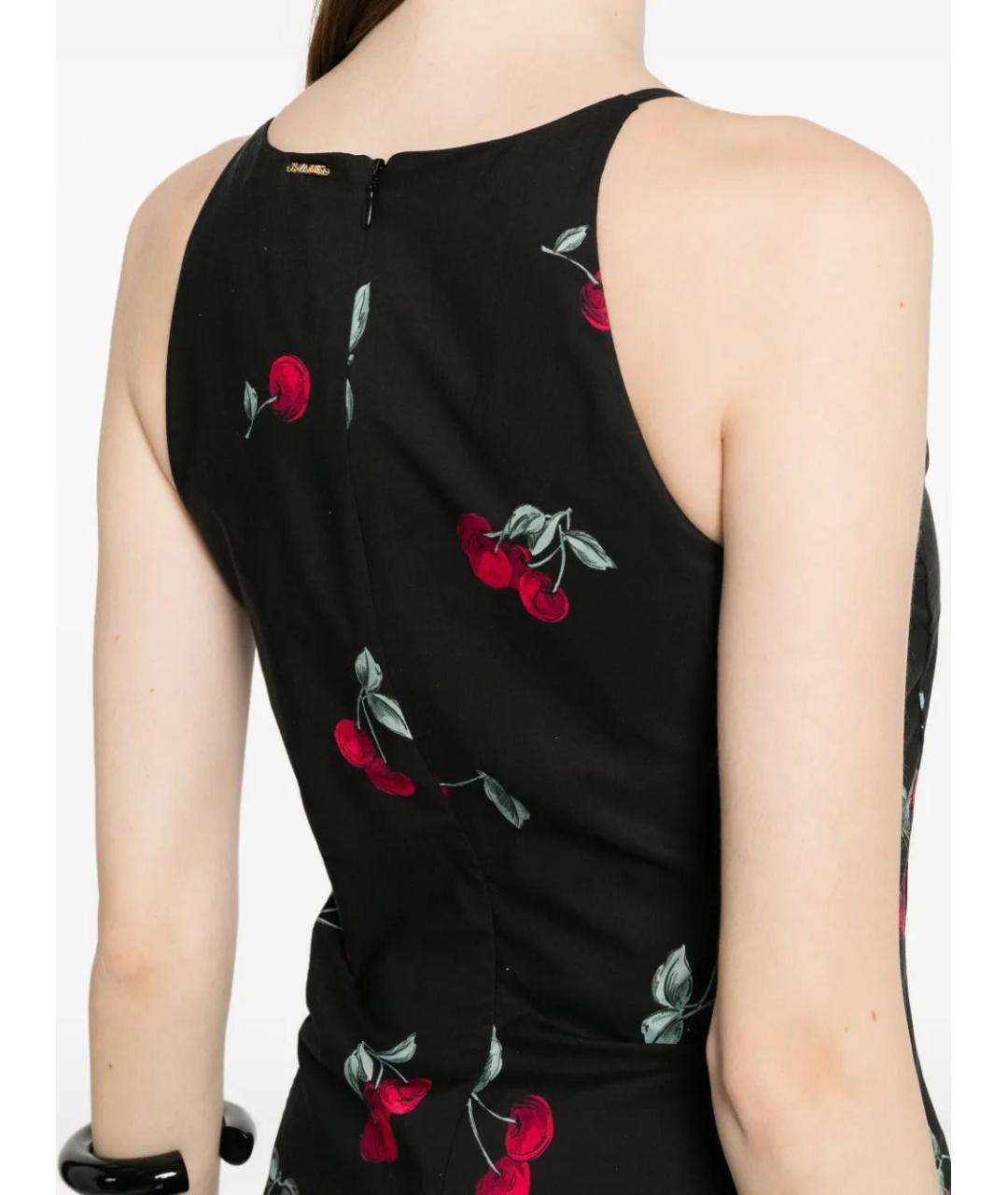 TWIN-SET Черное хлопковое повседневное платье, фото 4