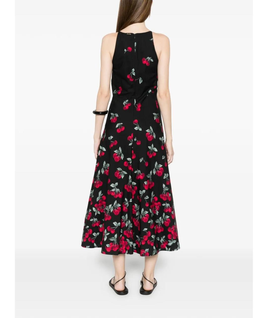 TWIN-SET Черное хлопковое повседневное платье, фото 3