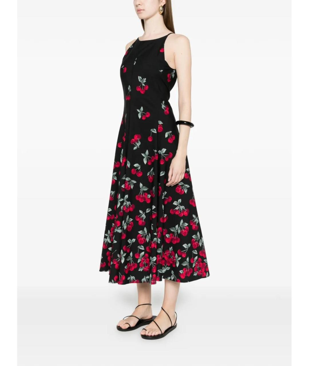 TWIN-SET Черное хлопковое повседневное платье, фото 2