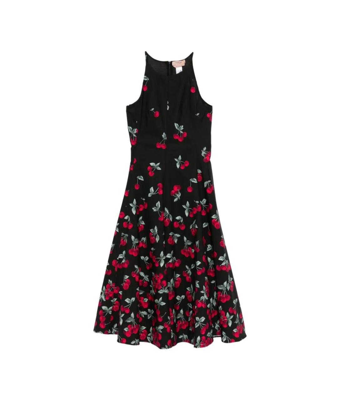 TWIN-SET Черное хлопковое повседневное платье, фото 1