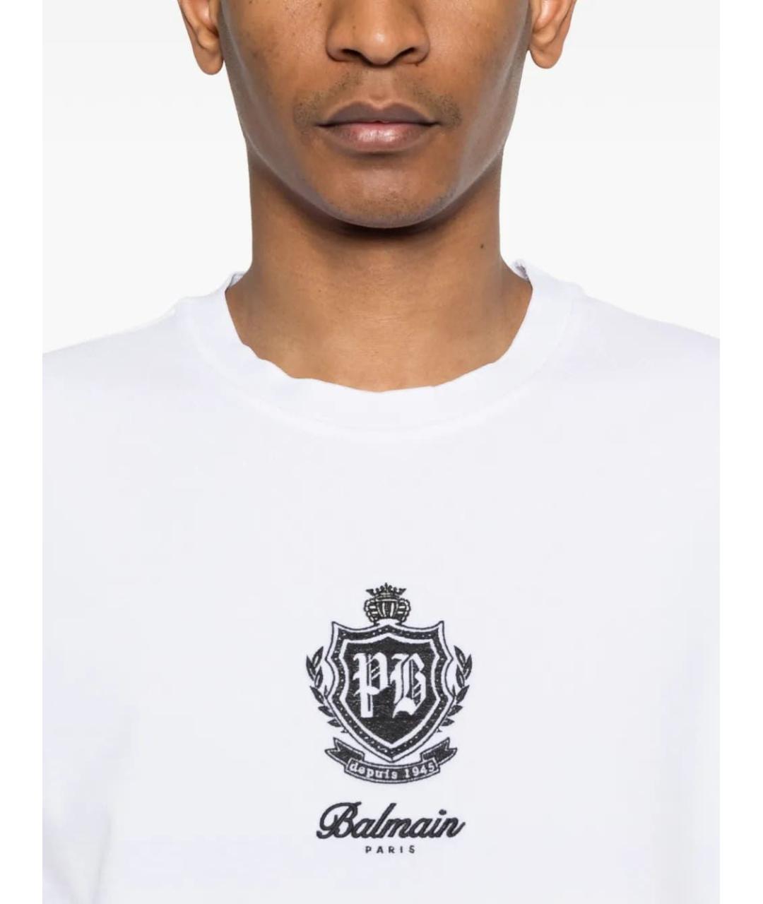 BALMAIN Белая футболка, фото 4