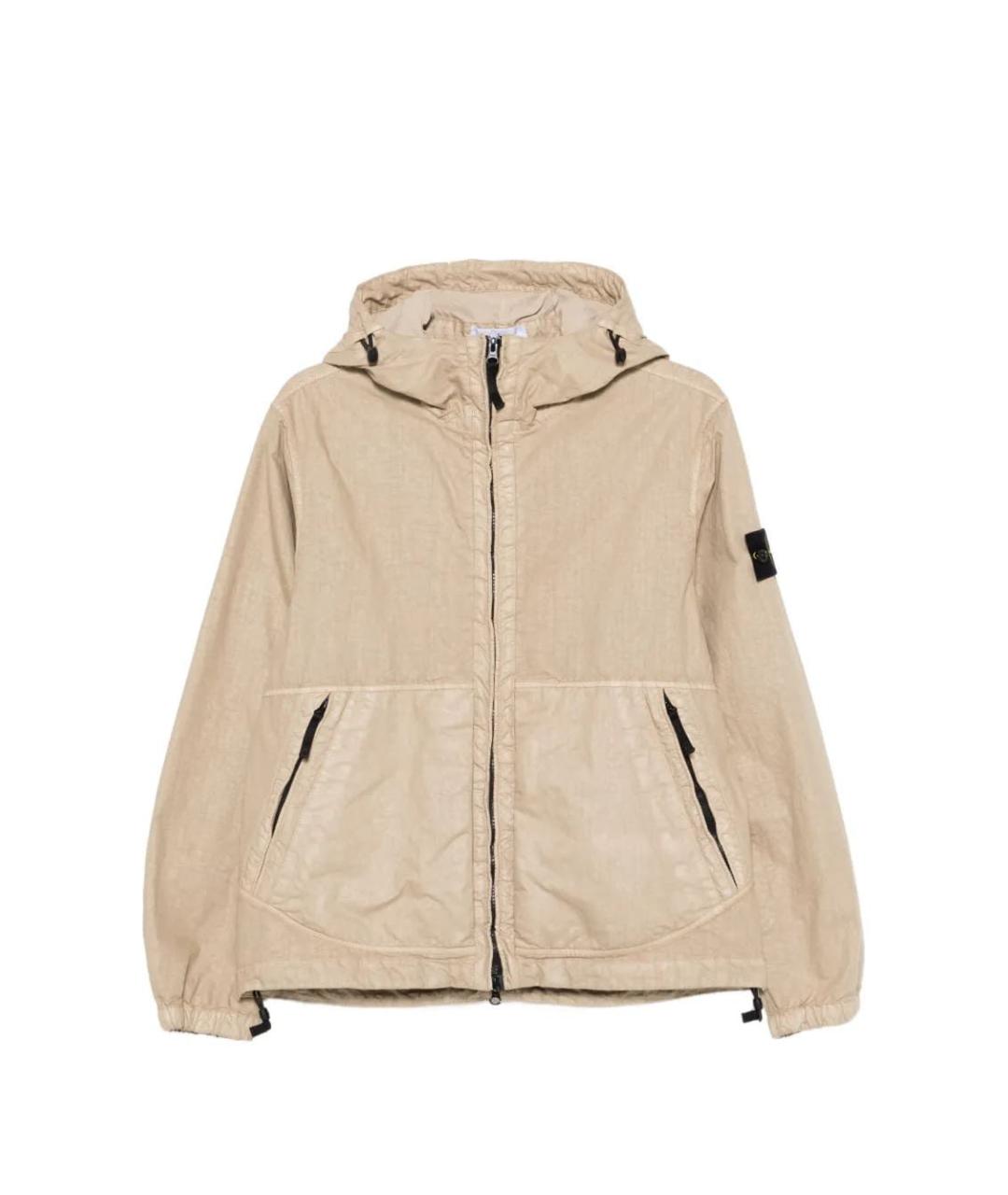 STONE ISLAND Бежевая полиамидовая куртка, фото 1
