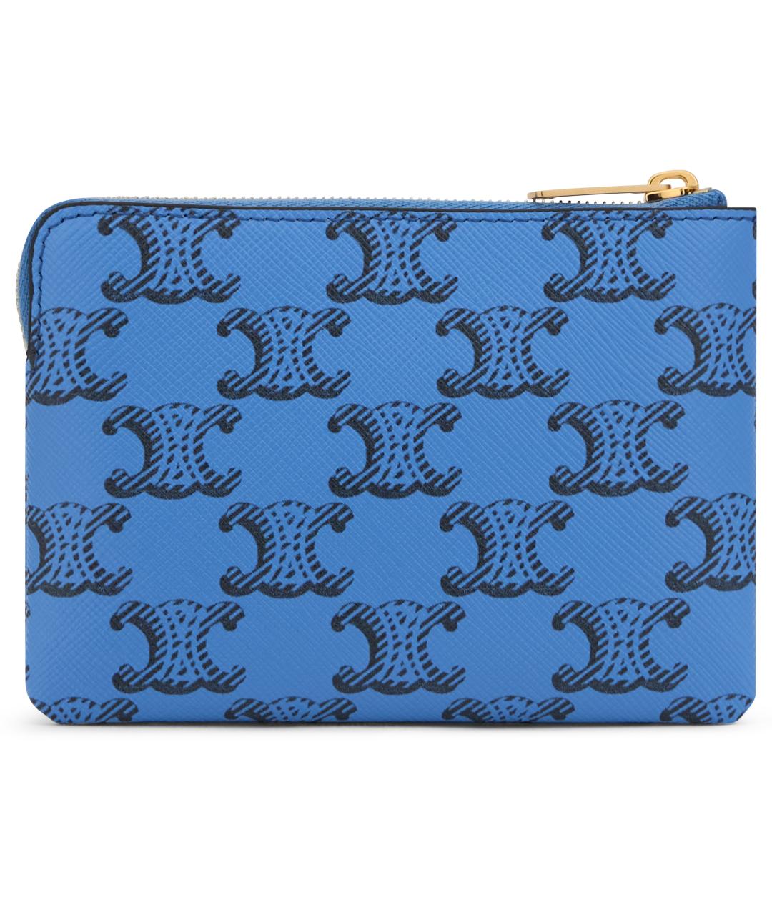 CELINE Синий кожаный кошелек, фото 3