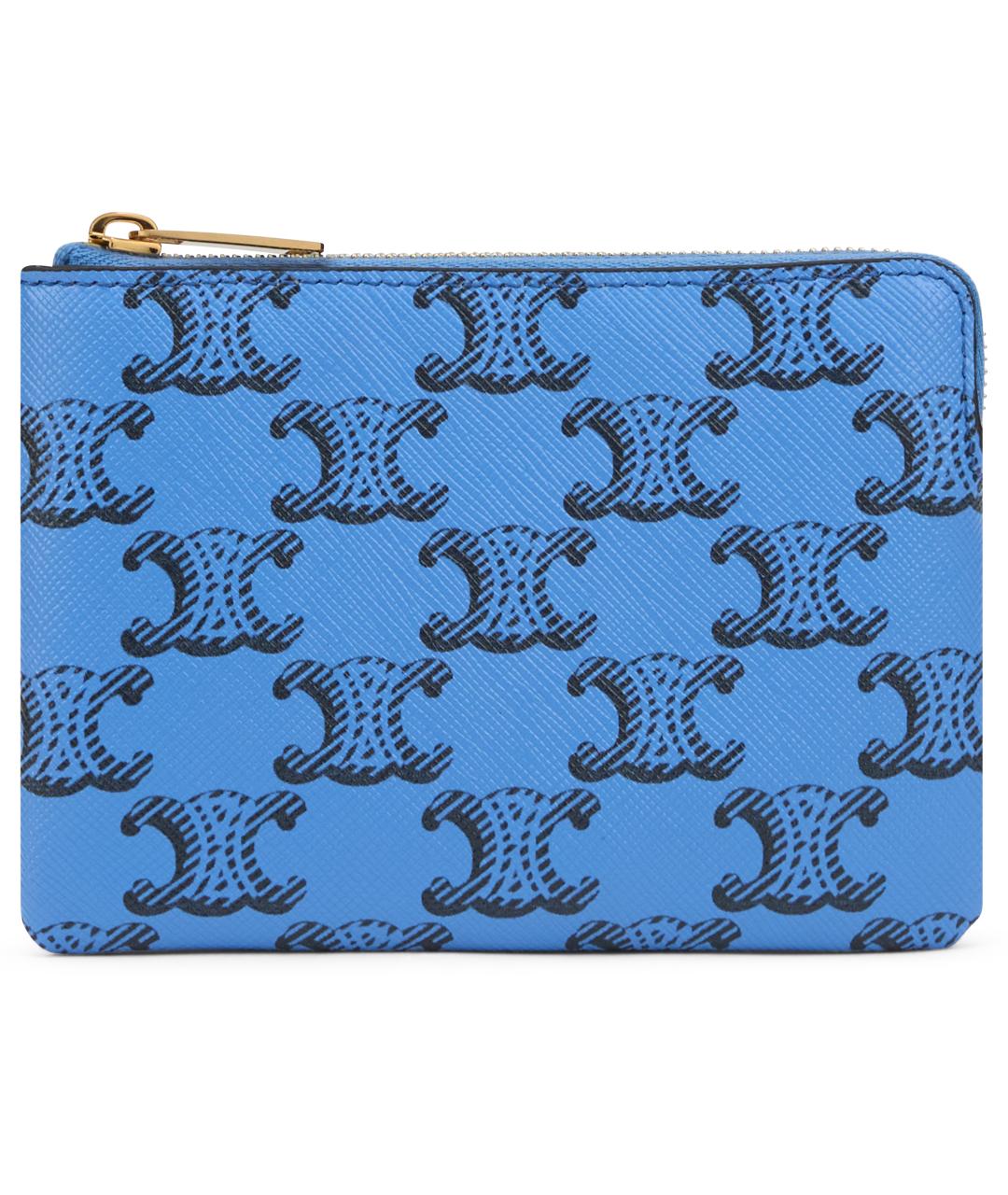 CELINE Синий кожаный кошелек, фото 2