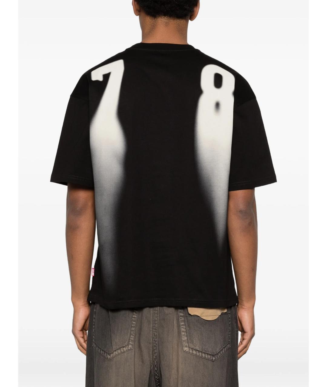 DIESEL Черная хлопковая футболка, фото 4